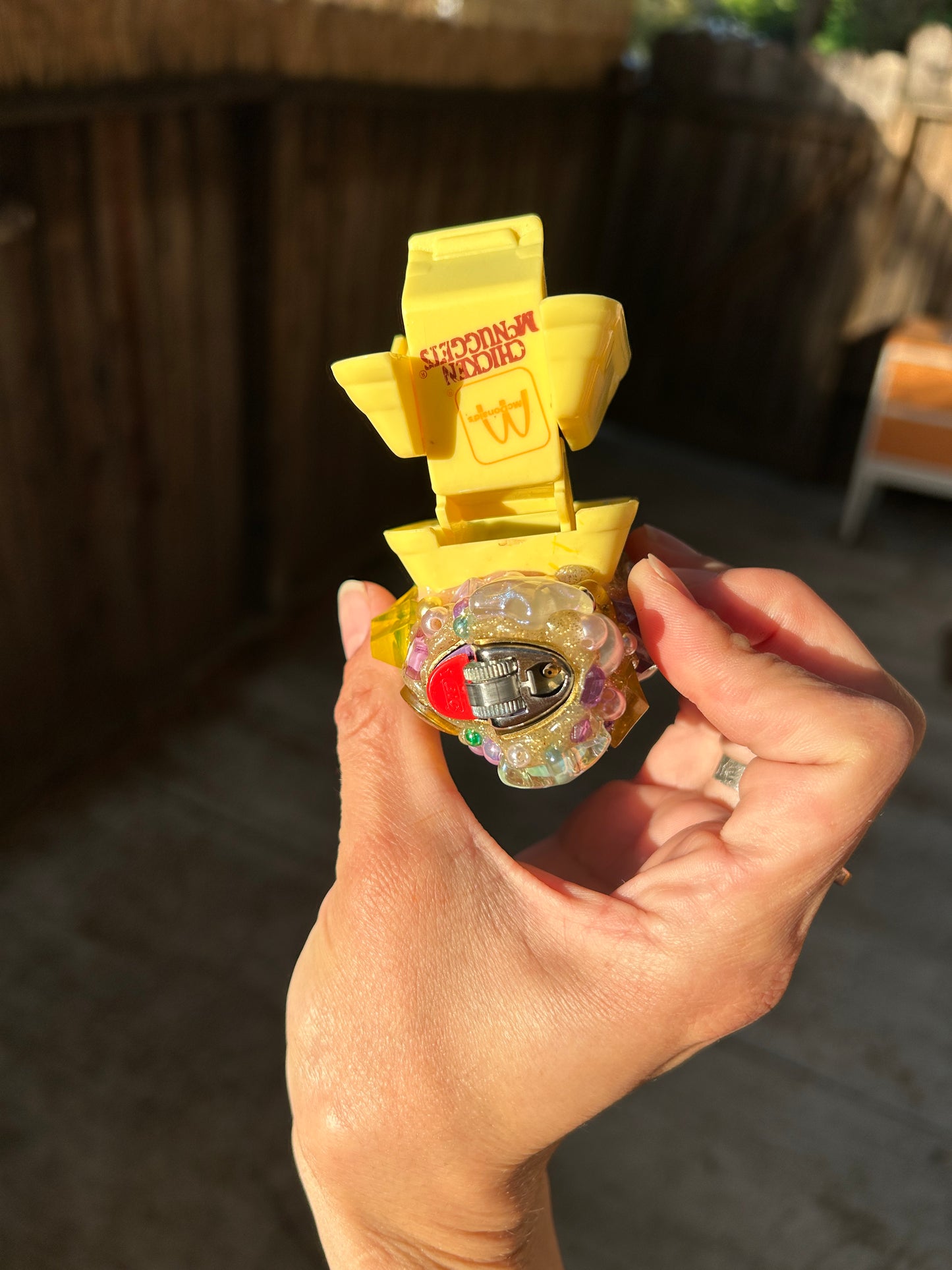 Vintage Happy Meal Transformers Toy Chicken McNuggets Lighter Case