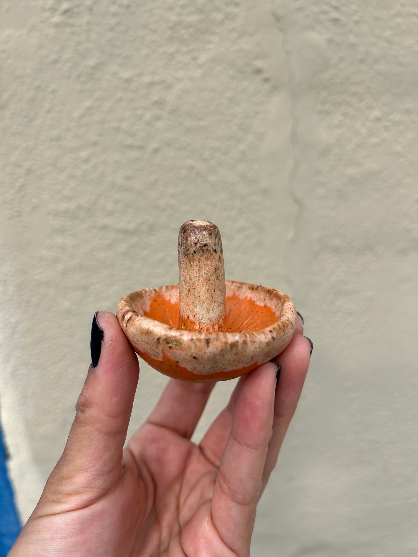 Mushroom Ring Holder - Orange & Ochre