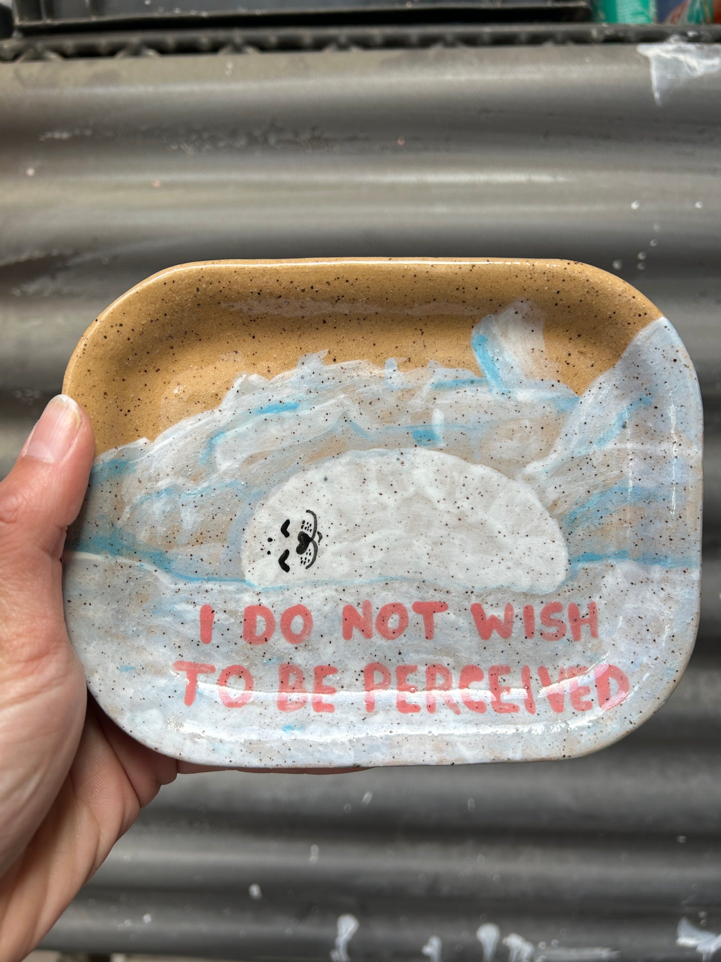 I do not wish to be perceived Baby Seal Rolling Tray