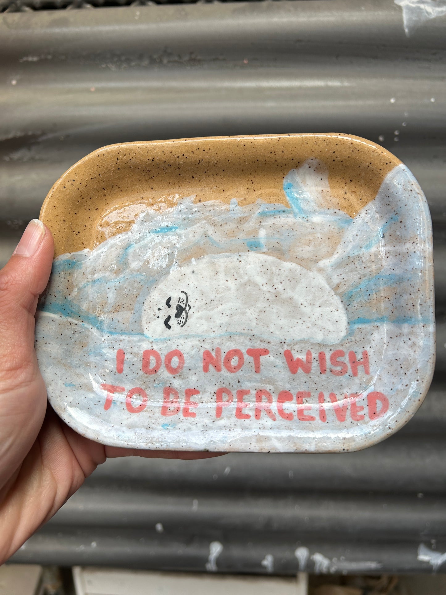 I do not wish to be perceived Baby Seal Rolling Tray