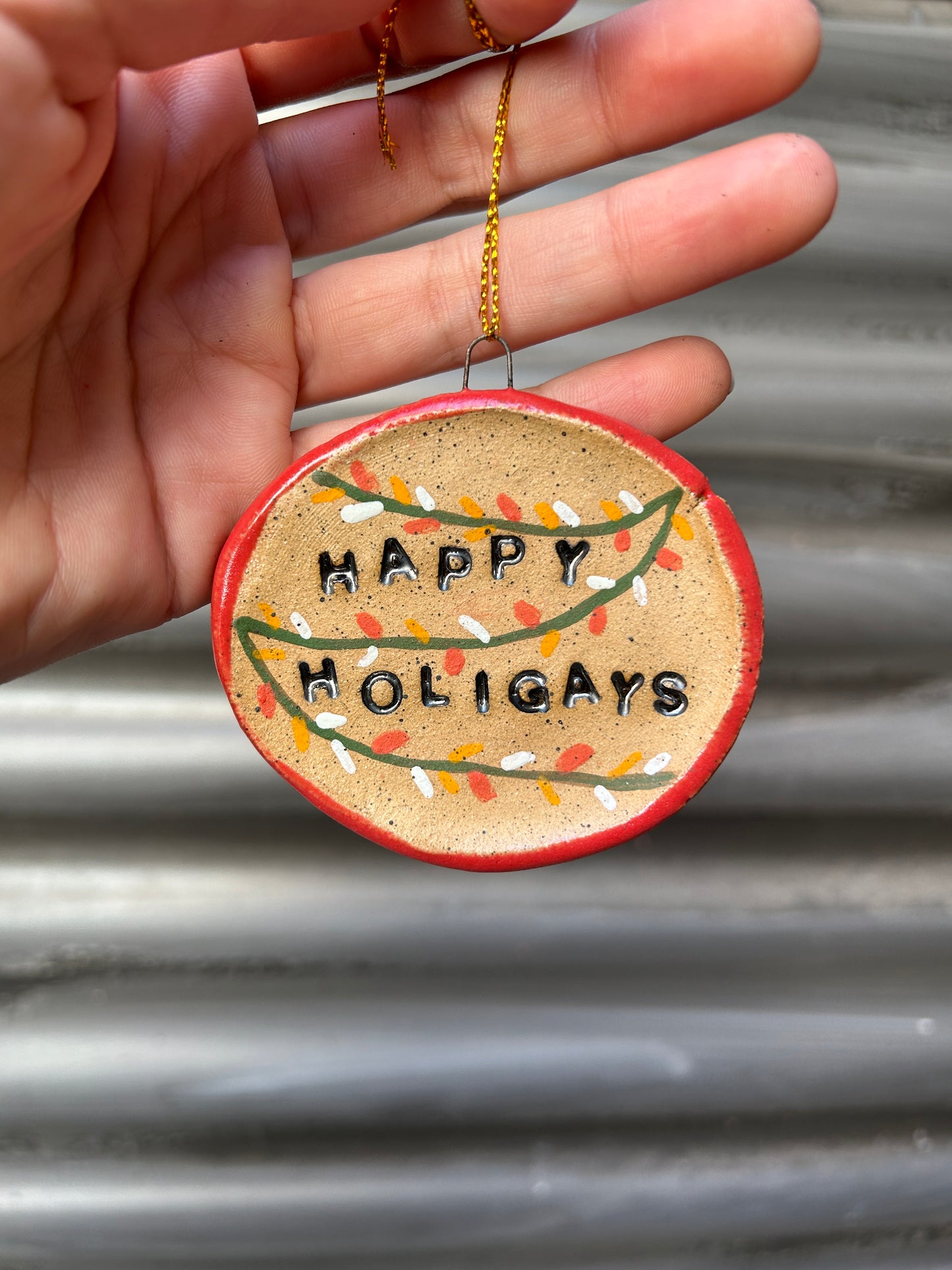 Happy Holigays Lights Ornament