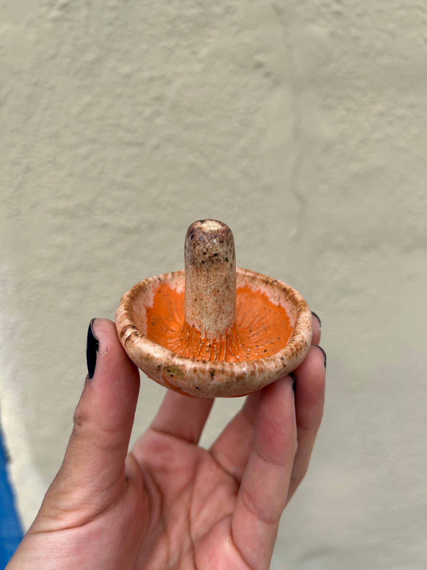 Mushroom Ring Holder - Orange & Ochre