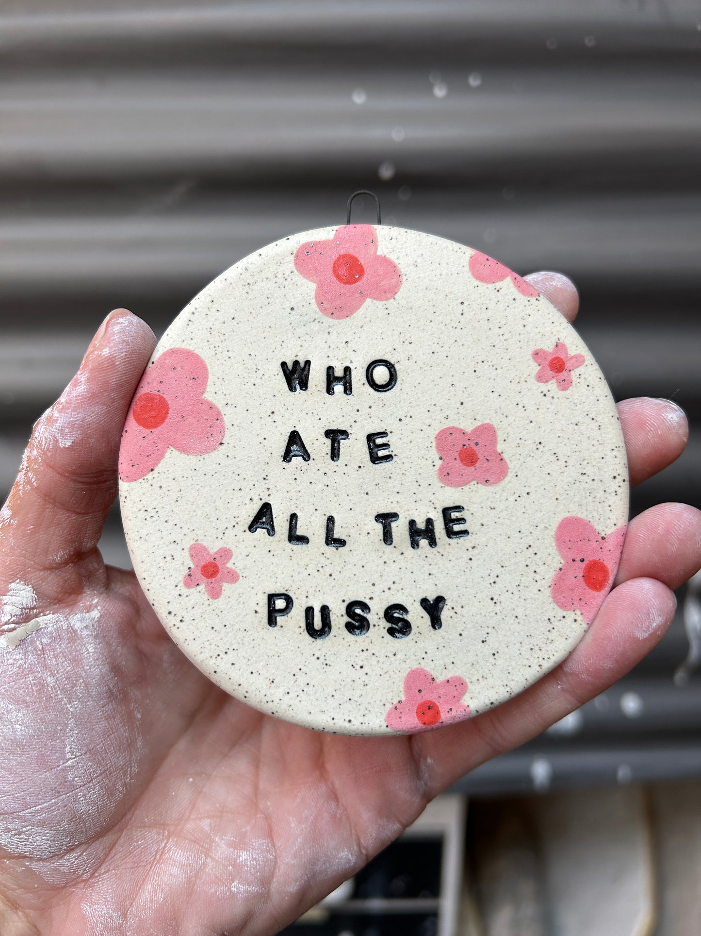 Who Ate All The P***y Flowers Wall Art