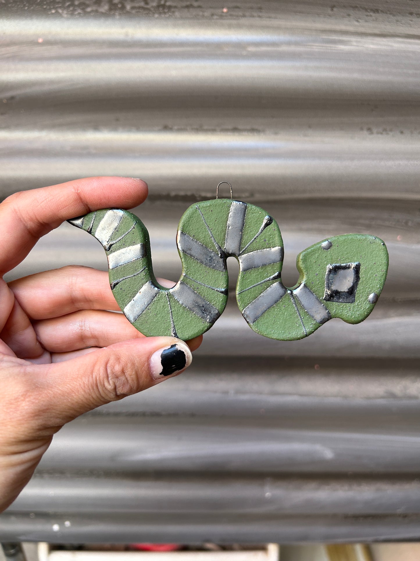 Snake Ornament Green