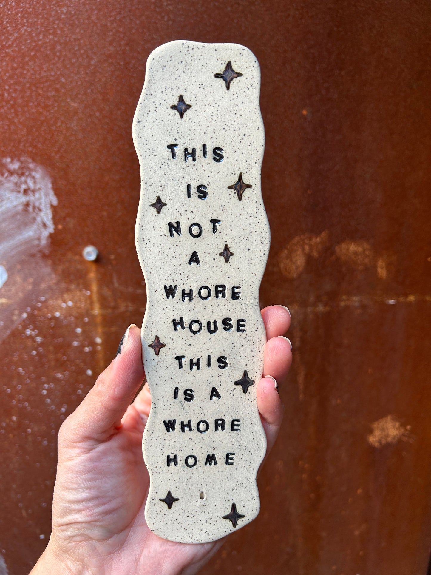 This is a Wh*re Home Incense Holder Sparkles