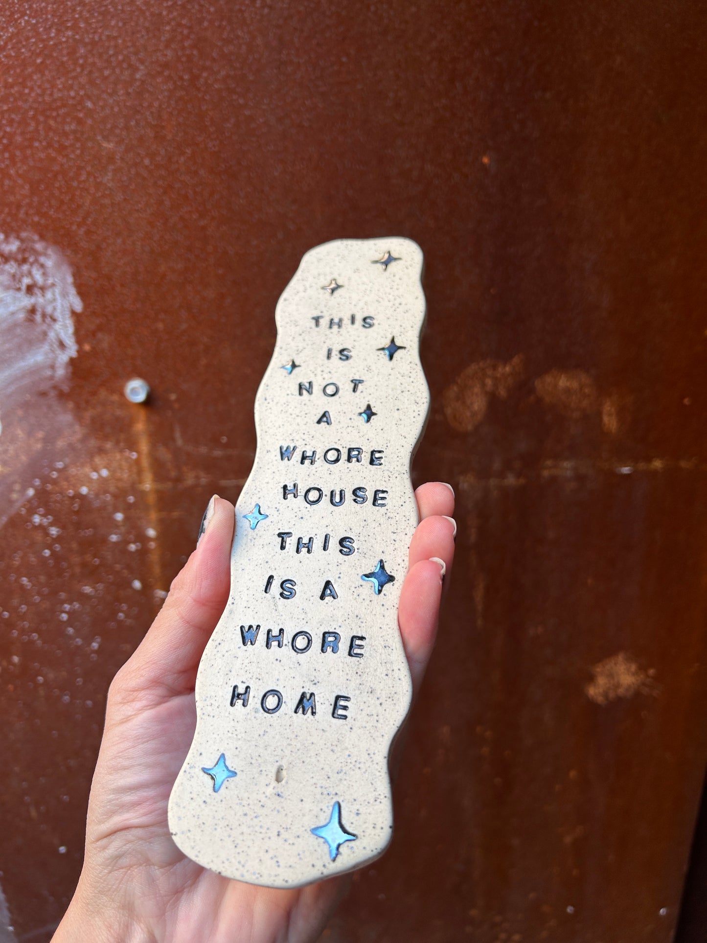 This is a Wh*re Home Incense Holder Sparkles