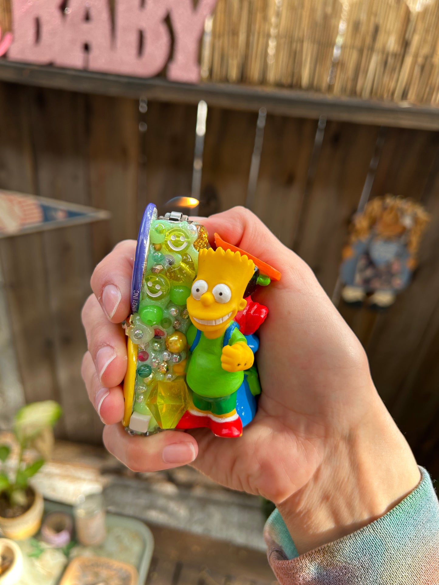 Vintage Bart Simpson Happy Meal Toy Lighter Case
