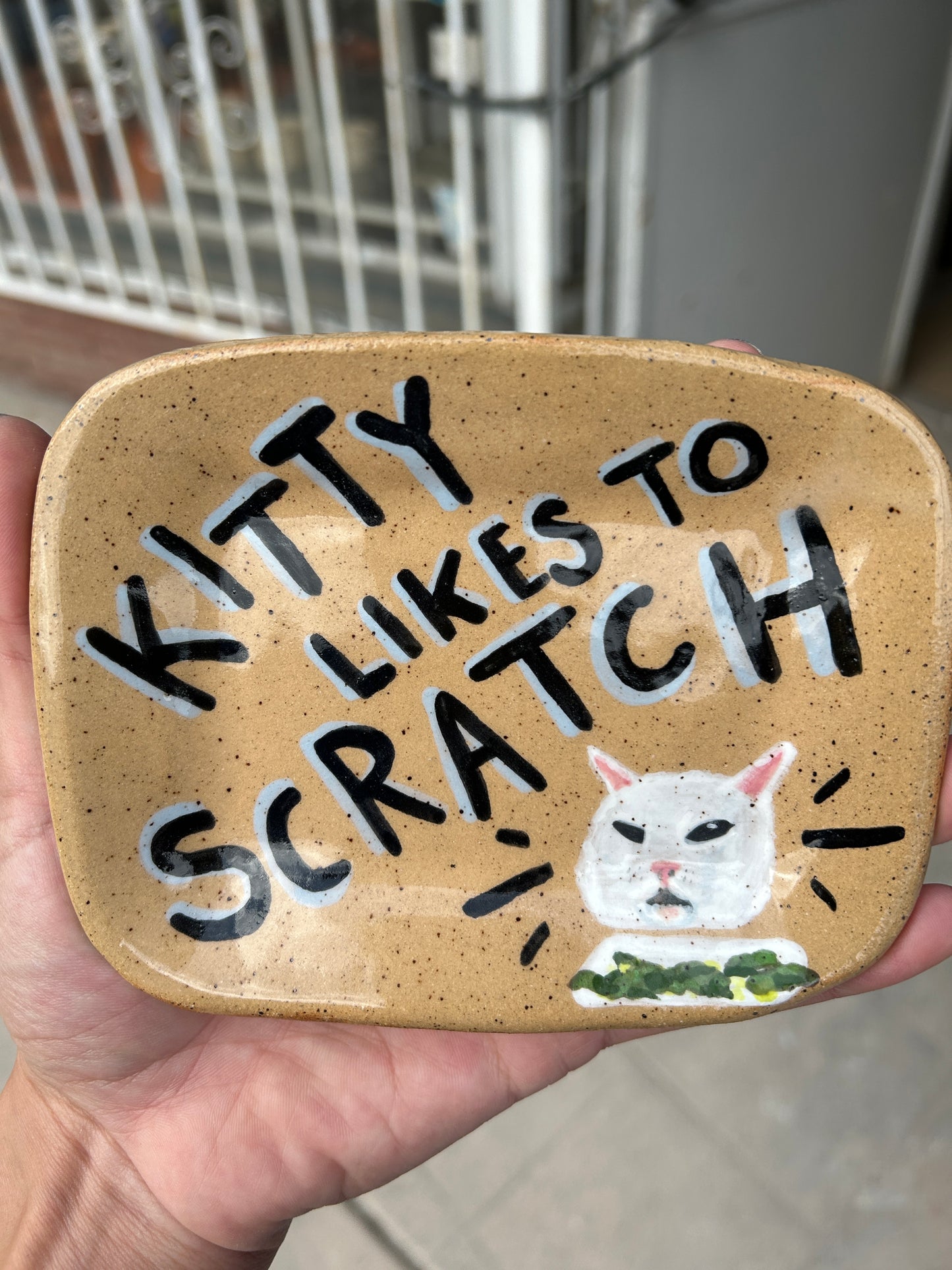 Kitty Likes To Scratch Trinket Tray