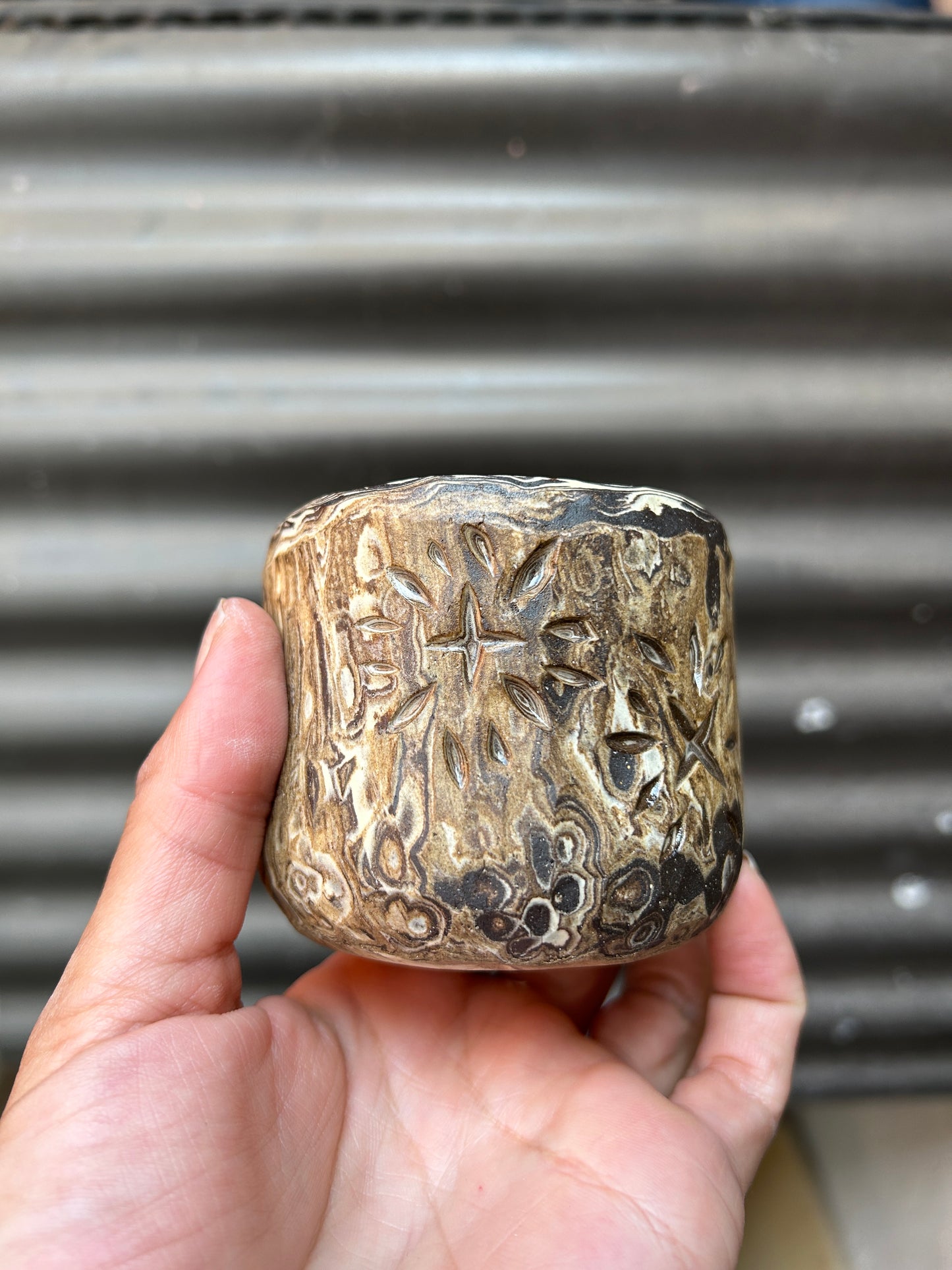 Carved Marbled Cup