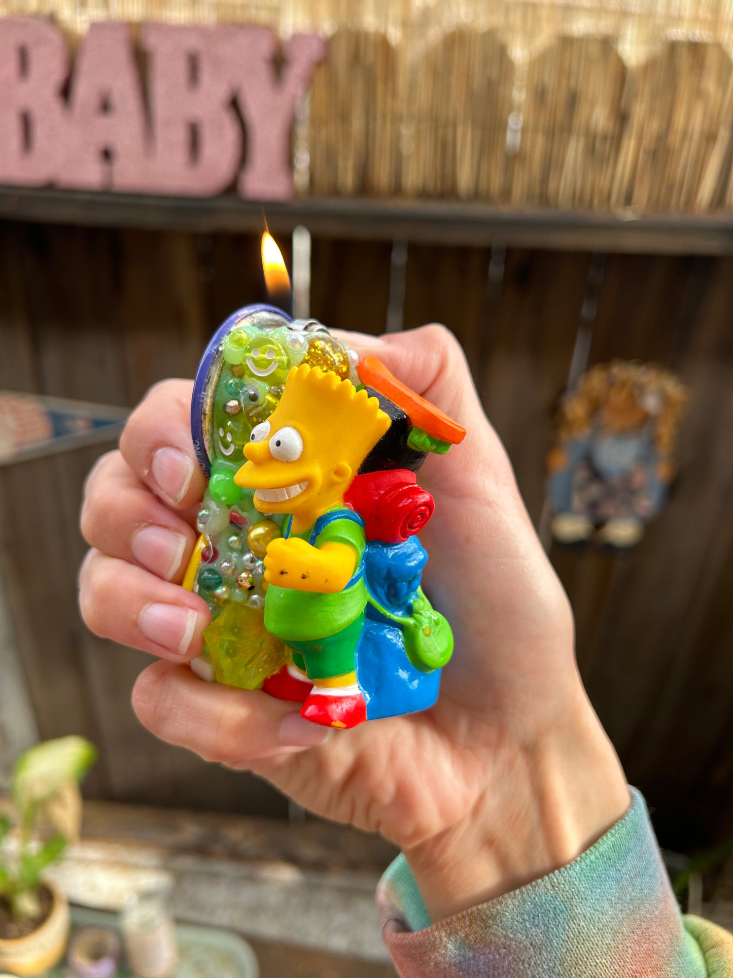 Vintage Bart Simpson Happy Meal Toy Lighter Case