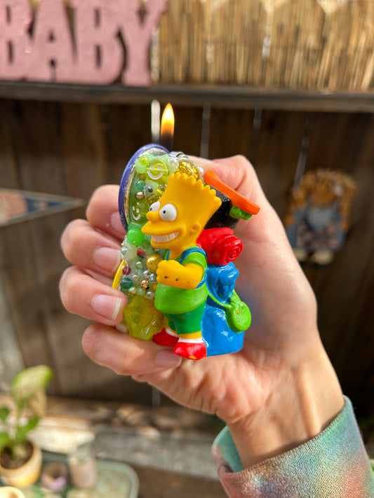 Vintage Bart Simpson Happy Meal Toy Lighter Case