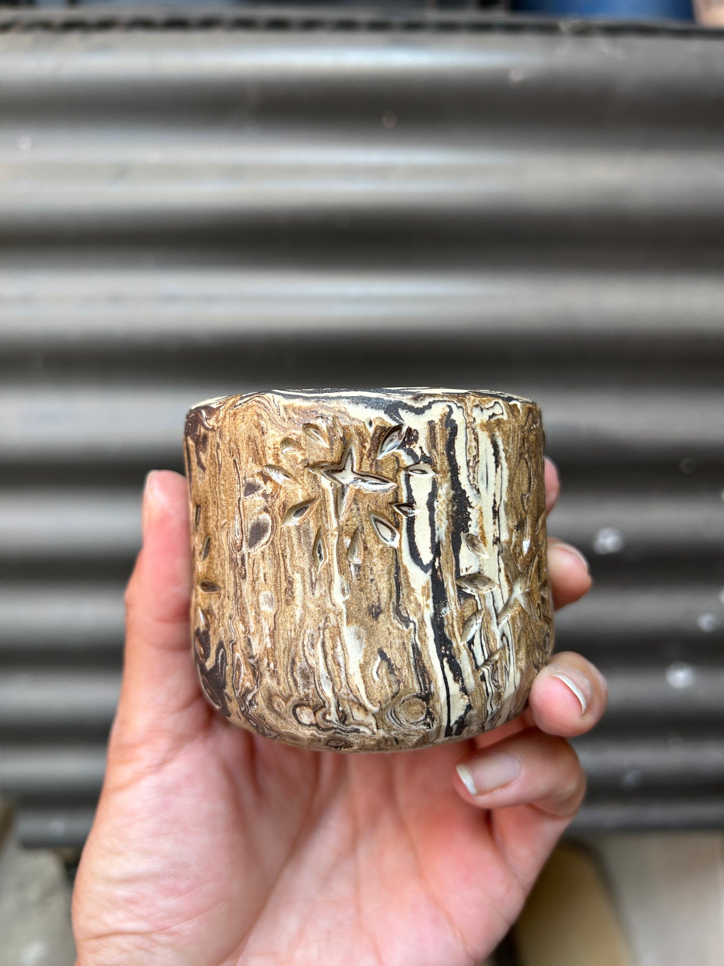 Carved Marbled Cup