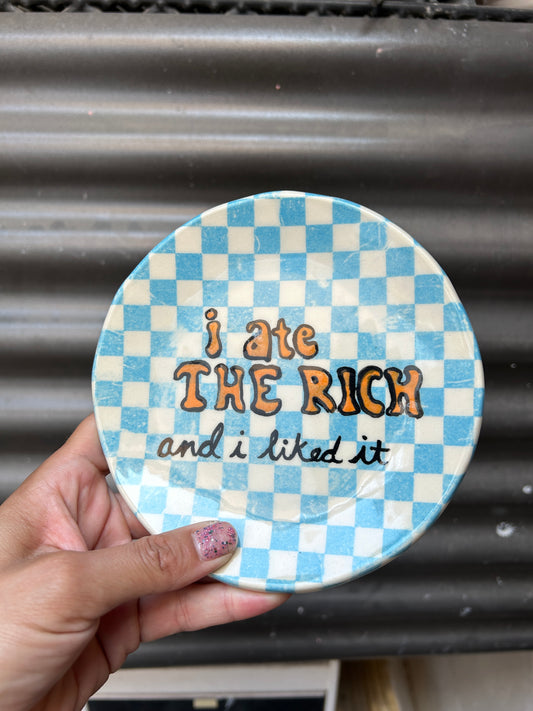 I Ate The Rich Plate