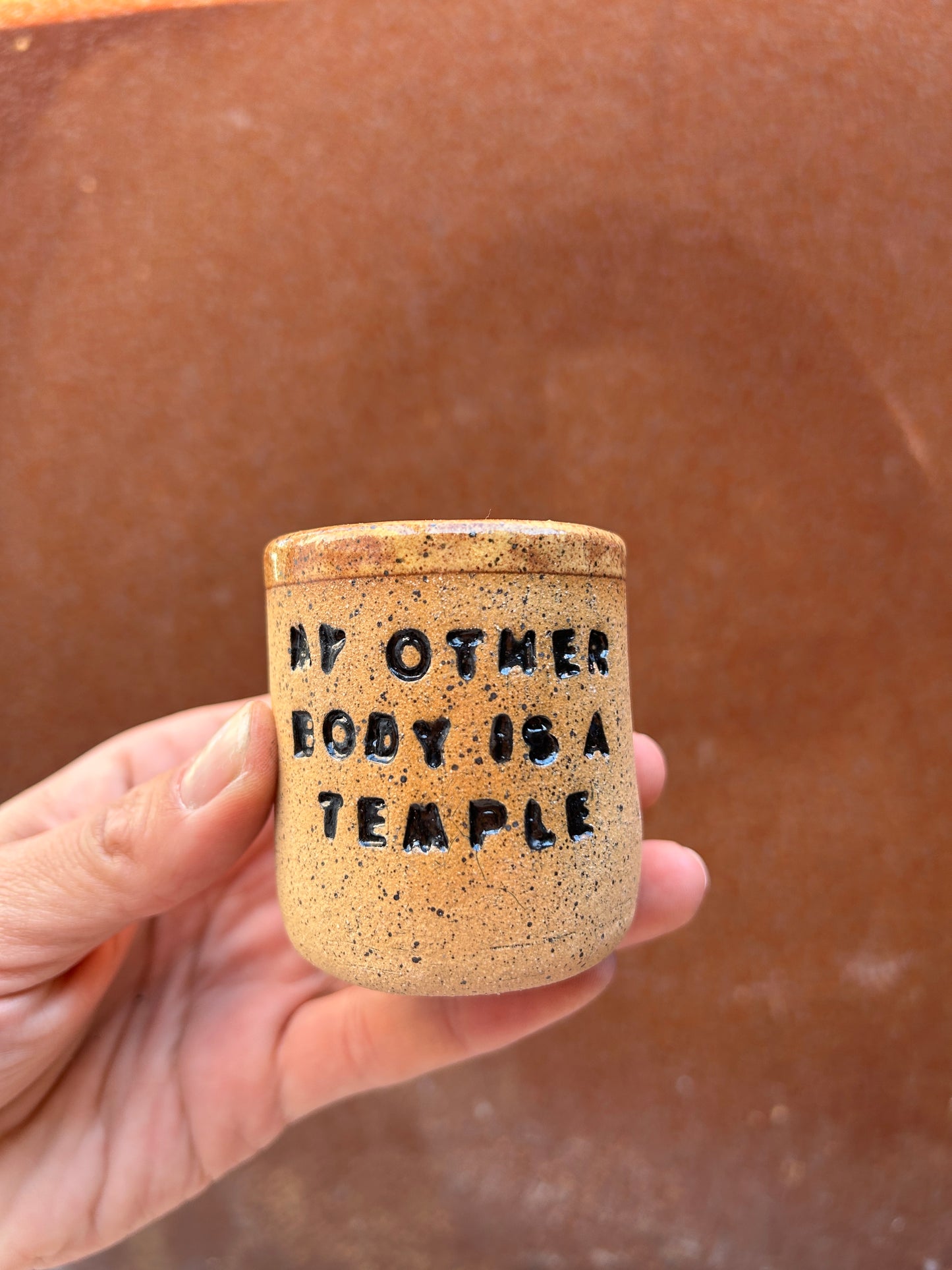 My Other Body is a Temple Shot Glass - Leopard