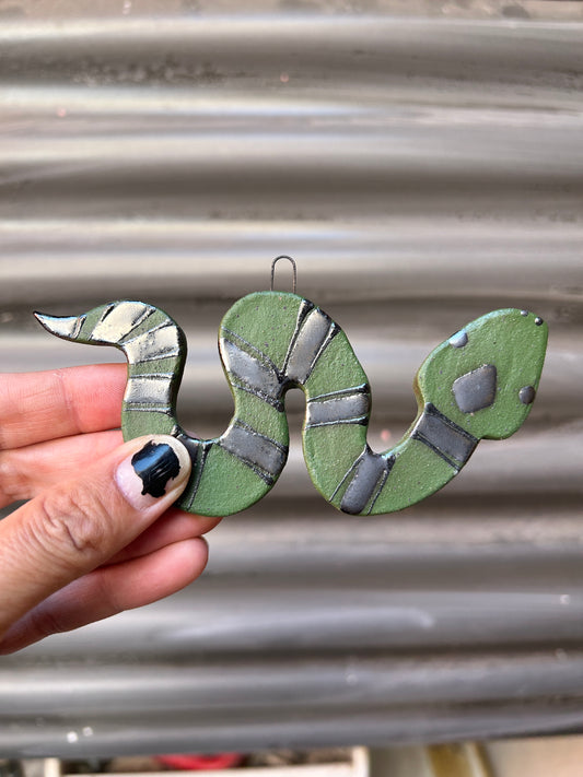 Snake Ornament Green