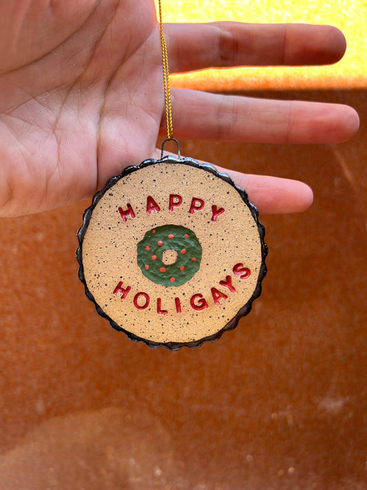 Happy Holigays Wreath Ornament